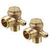 sourcing map Air Compressor Check Valve, 3/8PTx1/2PTxM10 Male Thread, 3