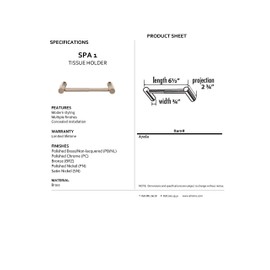 Alno A7060-PC Spa 1 Modern Tissue Holder, Polished Chrome, 6-1/2"