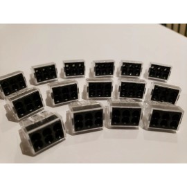 Wago 773-166 Push Wire Connector  Clear 6 Conductor 15 pieces