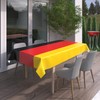 BEAUTEX Oilcloth Tablecloth, Germany Flag, Flag, Wipe-Clean Garden Tablecloth, Round,