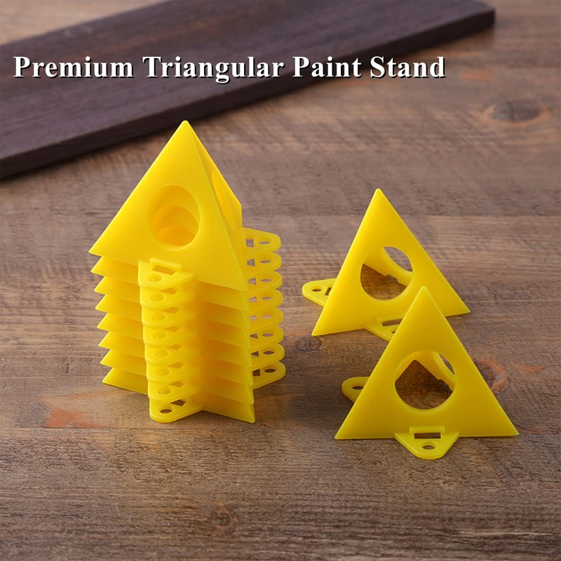 20Pcs Painting Pyramids Yellow Perforated Woodwork Paint Stands painters tripod