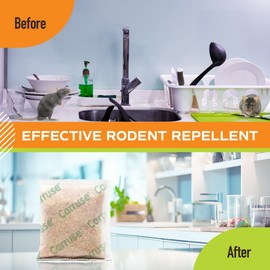 Mouse Rodent Repellent Peppermint Oils: Rate/Spiders/Moths/Ants/Roaches/Silverfish Deterrent - Squirrel Repellent - Car Engines/RV/Truck/Boat/Garage/Shed/Cabin - Indoor Mice Repellent Pouches