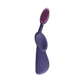RADIUS - Cepillo flexible con cerdas suaves sin BPA y aceptado por ADA, diseñado para mejorar la salud de las encías y reducir los problemas, mano derecha, morado, paquete de 1