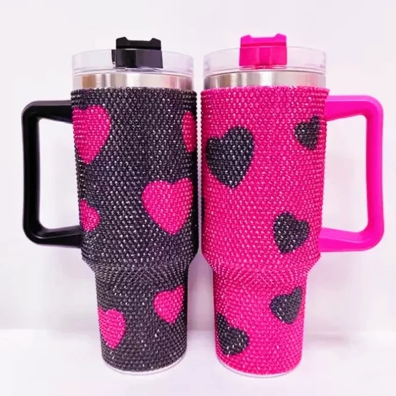 40 OZ Sparkle Rhinestone Dishwasher Safe Coffee Cup 40OZ insulated