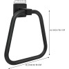 ZGELIN Matte Black Towel Ring Holder, Wall Mounted Stainless Steel