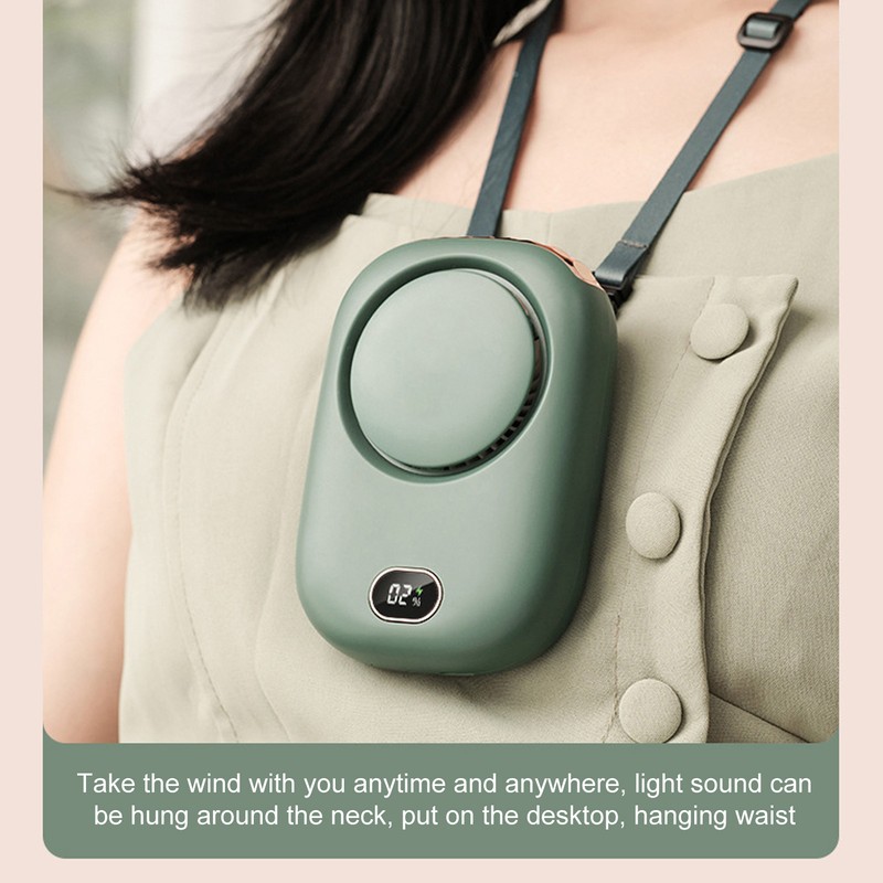 Hanging Neck Fan Portable USB Charging Leafless Fan Large Wind