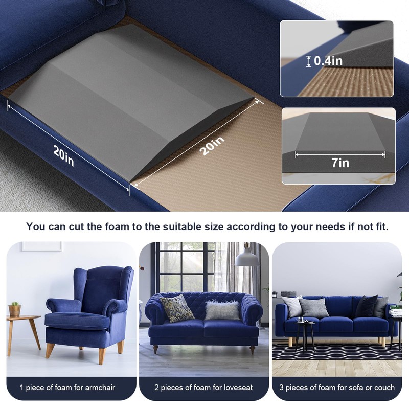 Sellmazon Couch Cushion Support for Sagging Seat - 20" x