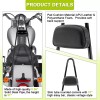 21ST Black 31" Tall Backrest Sissy Bar For Harley Softail
