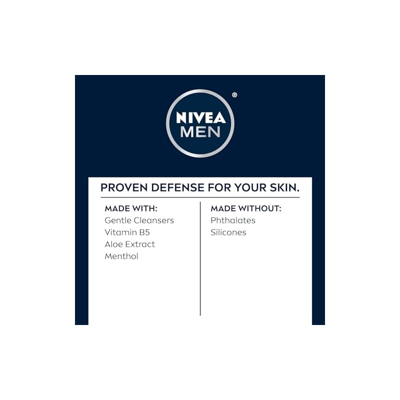 NIVEA FOR MEN Original Moisturizing Face Wash 5 oz (Pack