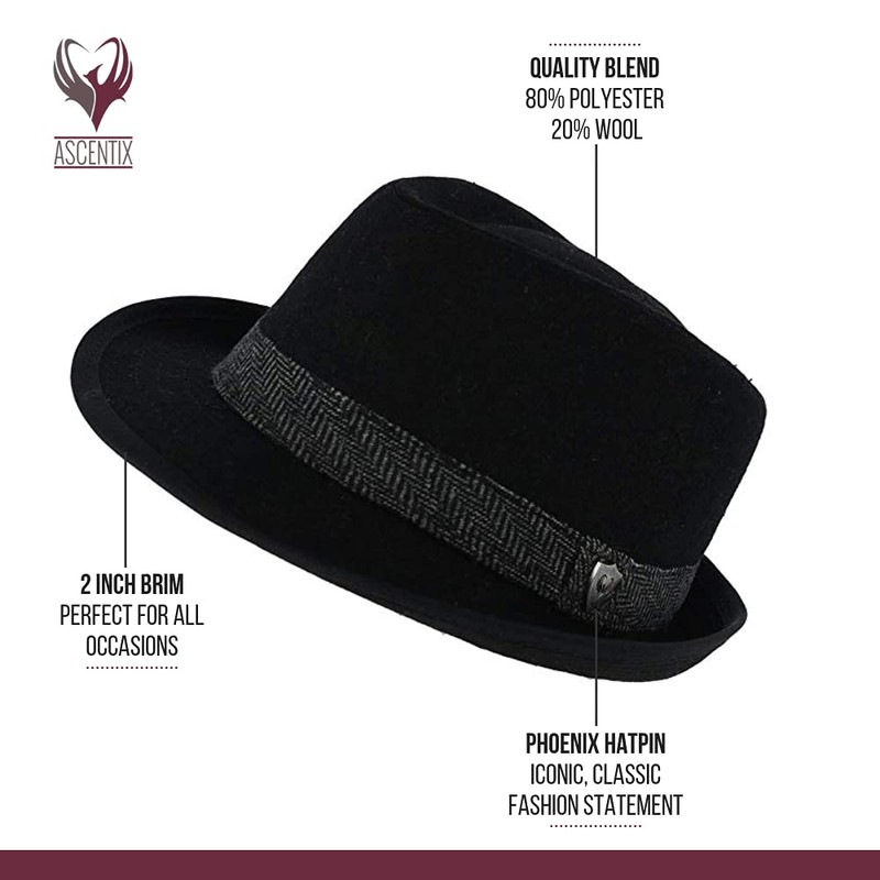 Ascentix Men's Fedora & Trilby, One Size - 62