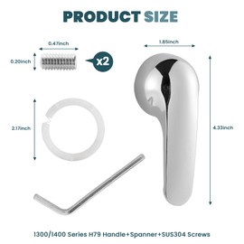 NBPLUS H79 Single Metal Lever Handle Kit for Delta 1300/1400 Series Tub Faucets, Shower Valve Handle Replacement Easy Install