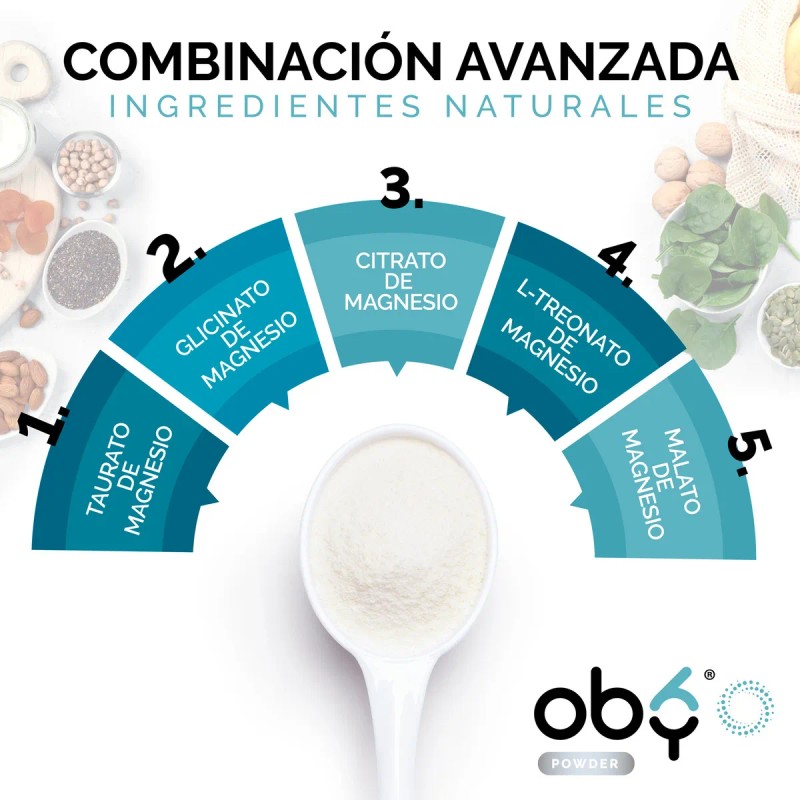 Oby Multi Magnesio Complex con 5 Magnesios Citrato de Magnesio,
