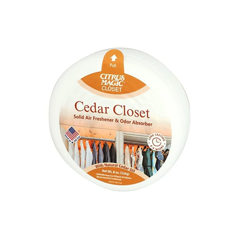Citrus Magic For Closets Odor Absorbing Solid Air Freshener, Cedar