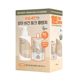 IsnTree Yam Vegan Milk Cleanser 220ml + Refill 100ml / 이즈앤트리 참마 비건 밀크 클렌저 220ml + 리필 100ml