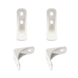 DTGN 39x39x16mm(LxWxH) Plastic Corner Brackets -20Pack - Good for Furniture Repairing - 4 Holes L Shape Right Angle Brace - White