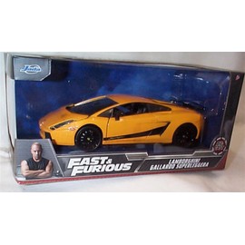 Jada FAST & FURI0US LAMB0RGHINI Gallardo Superleggera Yellow car 1:24 scale diecast model