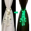 Halloween Curtain Tiebacks Glow in The Dark Skeleton Curtain Holders