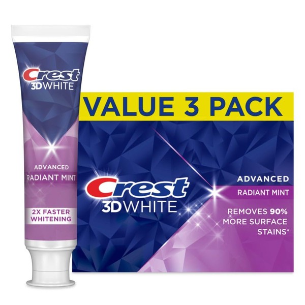 Crest Crest 3D White Advanced Teeth Whitening Toothpaste, Crest 3D