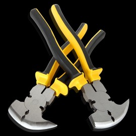 2PCS 10inch Fencing Pliers, Fence Pliers Tool, Nail Puller, Multi Fencing Pliers Tool, Stretching Wire Pliers, Pliers with Hammer Head for Installation and Removal of Wire Fence