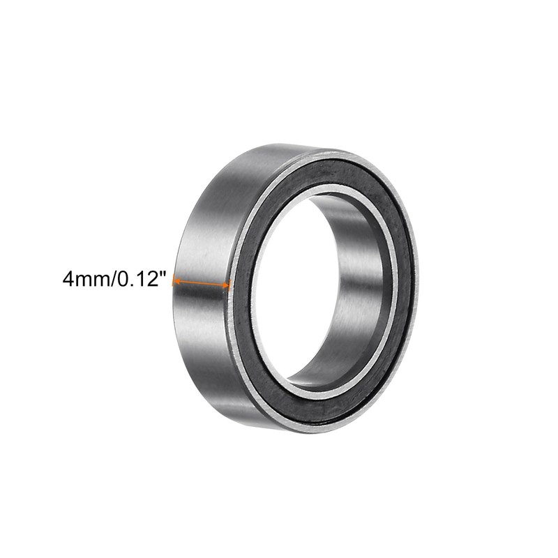 sourcing map 10pcs 6700-2RS Deep Groove Ball Bearings, Chrome Steel
