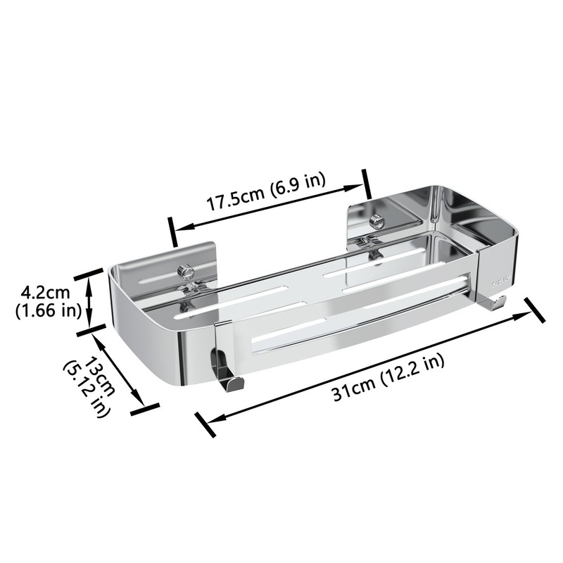 Shower Corner Shelf, Bathroom Shelves, Rustproof Thickened Stainless steel, Wall