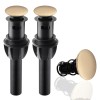Hibbent Push and Seal Pop Up Drain Stopper with Overflow