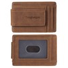 Toughergun Minimalist Wallet for Men with Magnetic Money Clip Leather
