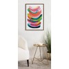 Kate and Laurel Sylvie Bright Abstract Framed Canvas Wall Art