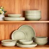 AmorArc Ceramic Dinnerware Sets,Handmade Reactive Glaze Stoneware Plates and Bowls