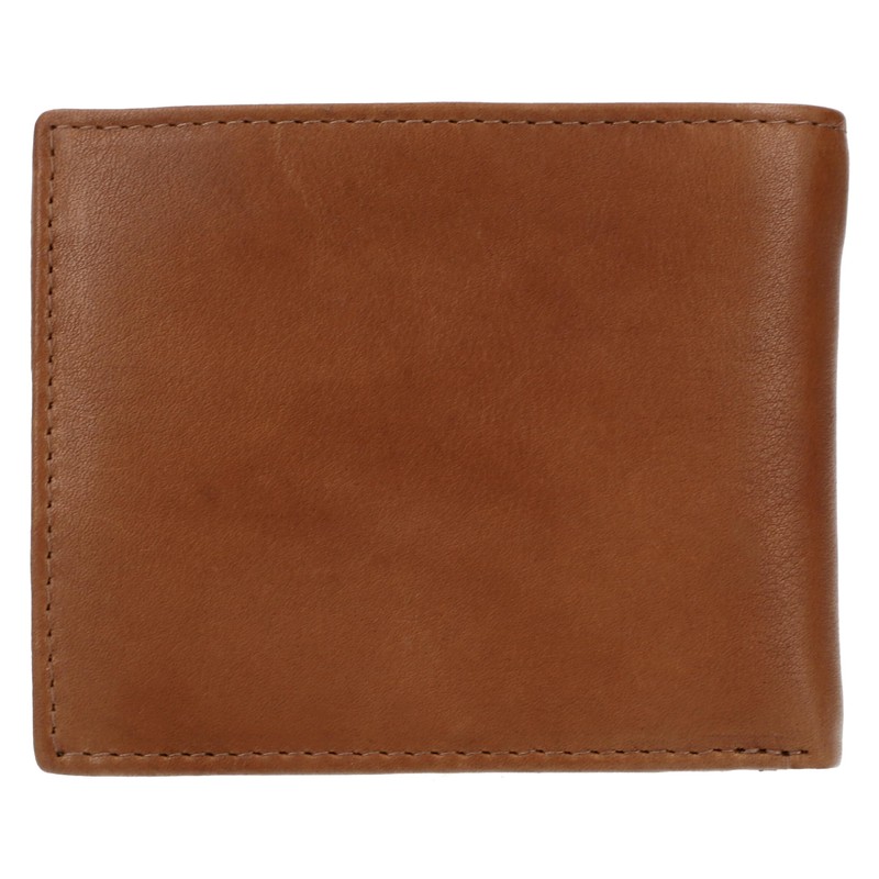 Gusti Foster Men's Leather Wallet RFID Protection Brown Leather, hazelnut,
