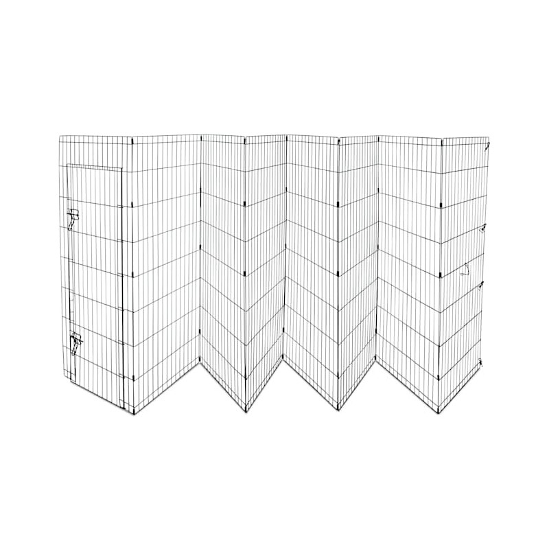 EveryYay Essentials Adjustable Exercise Black Pen for Dogs, 48" H