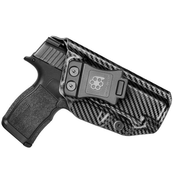 Amberide IWB KYDEX Holster Fit: Sig Sauer P365XL Pistol | Inside Waistband | Adjustable Cant | US KYDEX Made (Black Carbon Fiber, Right Hand Draw (IWB))