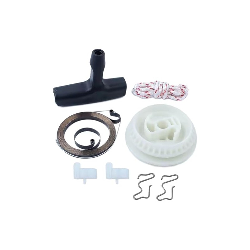 Cyclingcolors Kit Recoil Spring Starter Spring Pull Pulleys Handle Rope
