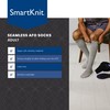 SmartKnit Adult AFO Interface Seamless Sensitivity Socks, Charcoal, XL
