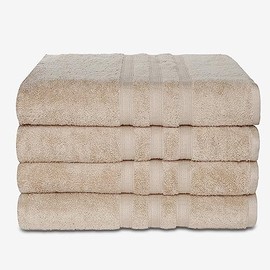 American Dawn Premium Quality Bath Sheet Set | Supreme Softness and Style | 4/PK | Linen Beige