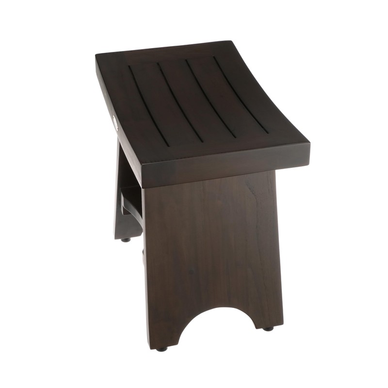 Decoteak 18 Inch Serenityy Waterproof Teak Wood Shower Bench Stool