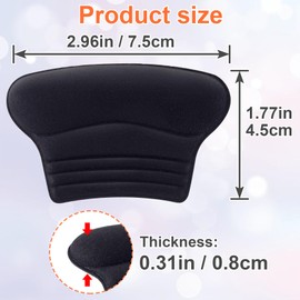 Joez Wonderful 3 Pairs Kids Heel Pads for Shoes Too Big, Self-Adhesive Heel Grips Liner for Loose Shoe, Non Slip Soft Shoe Filler Heel Inserts Heel Cushion for Toddlers Girls Boys (Black)