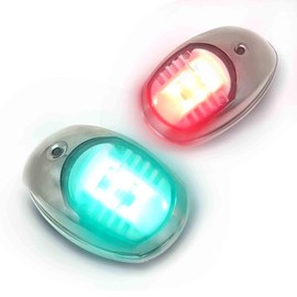 Five Oceans Boat Navigation Lights, LED Bow Light, Boat Navigation Lights Red and Green, Horizontal Mount Sidelight, 12V, USCG 2NM Certified, for Pontoon, Fishing Boats, Bass Boats - FO2890