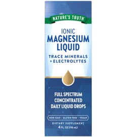 Nature's Truth Ionic Magnesium Liquid Drops | 200mg | 4 Fluid Ounces | with Electrolytes & Trace Minerals | Vegan, Non-GMO & Gluten Free Supplement