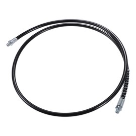 Partuto 1pcs 59 Inch Universal 1/8" NPT Grease Gun Flex Hose - Trailer Flex Grease Hose Extension Non-Slip - Metal Black