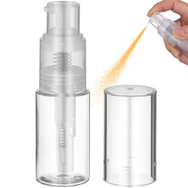 CALLARON Botella Pulverizadora de Talco para Bebés y Maquillaje 35 Ml Plástico Transparente Boquilla Antidesbordamiento Portátil para Viaje y Guarderí