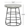 espidoo Round Side Table Modern Design: Marble Top & Metal