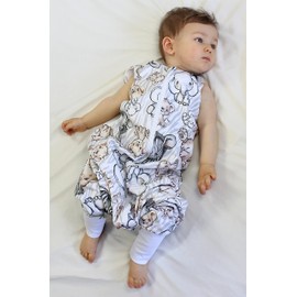 TupTam Baby Summer Sleeping Bag with Legs, 0.5 Tog, Oeko-Tex Certified Materials, Unpadded, Unisex, safari