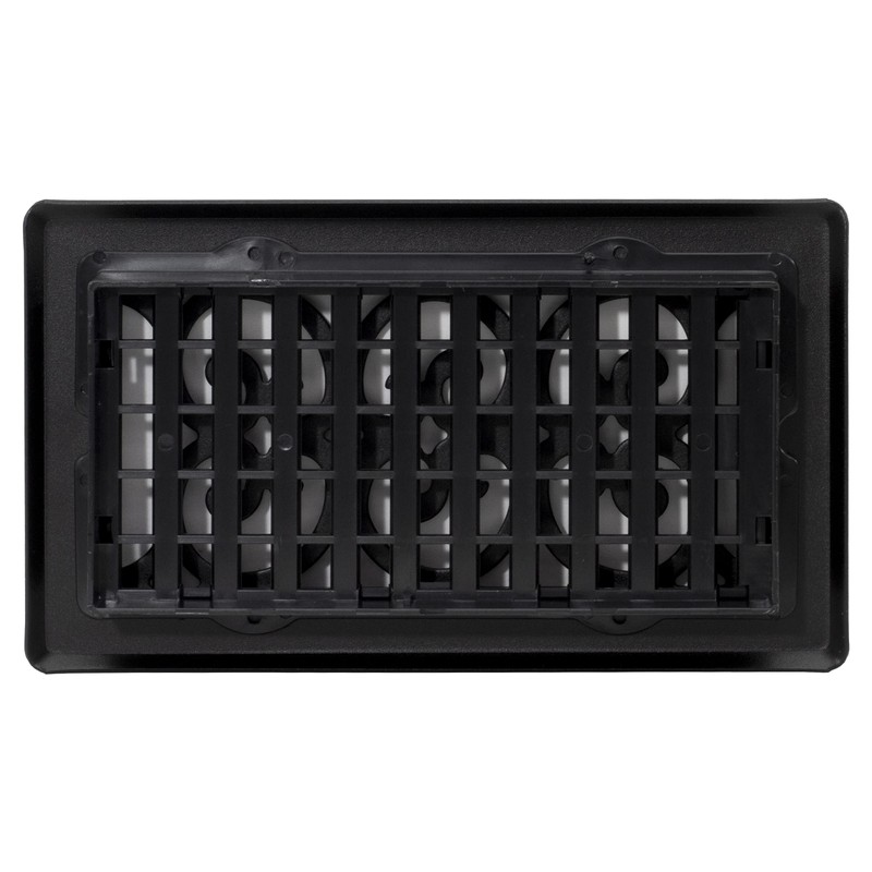 Decor Grates ST408 Scroll Design Floor Register, 4x8 Inches, Textured