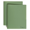 U Brands Fashion 2-Pocket Poly Folder Set, Green, Blue, Red,
