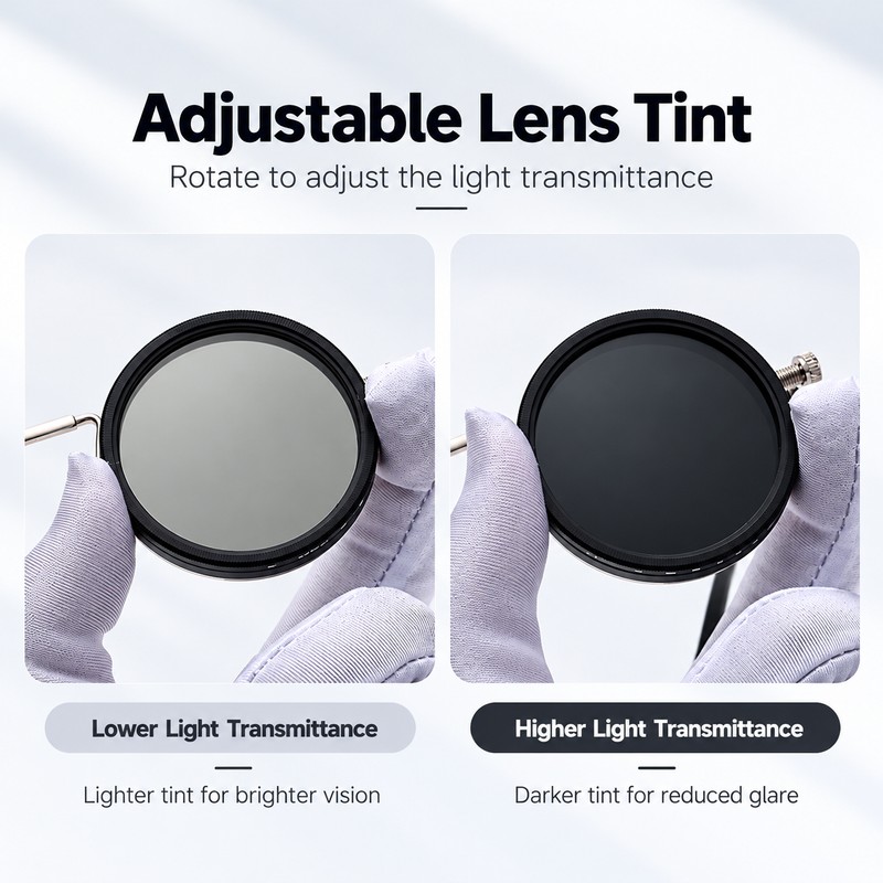 Adjustable Round Polarized Sunglasses for Driving and Outdoor Use –