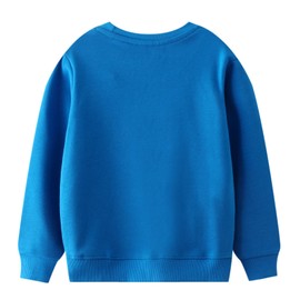 Codkkre Sweatshirts for Boys Pullover Cotton Kids Boys Sweater with Crew Neck Printed for Boys 2-7 Years Size 92-122, Engineer Vehicles/Blue