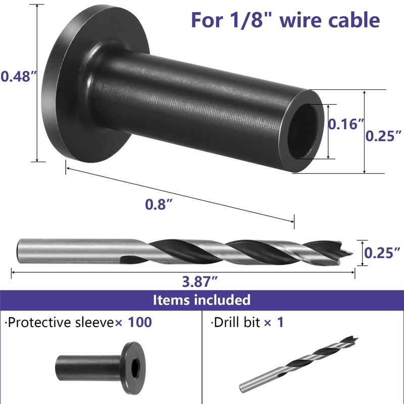 Steel DN Mate 100 Pack Black Stainless Steel Protector Sleeves