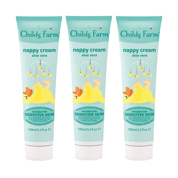 Childs Farm Baby Nappy Cream Aloe Vera, 100ml (3 x 100ml)