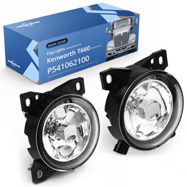 High Soar Fog Light for Kenworth T660 (2008-2015) Truck, Front Lamp with Bulbs Fog Lights Replacement Waterproof for Peterbilt 579/587 Driver & Passenger Left & Right Universal Side (A Pair)